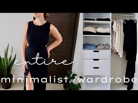 57 PIECE MINIMALIST WARDROBE TRY ON \\ My Extremely Curated Closet | Clothing Minimalism