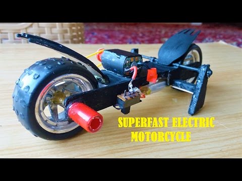 How To Make a Mini Electric Motorcycle/SuperFast Racing motor bike