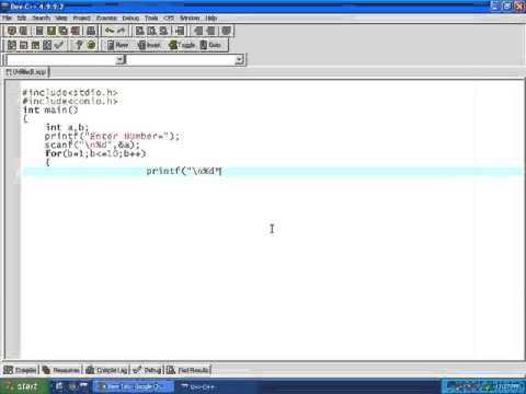 Table in C programming
