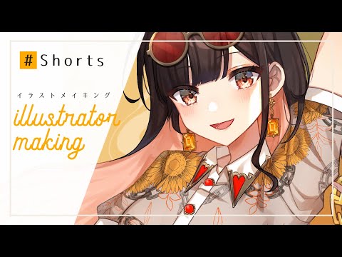 オリジナル女の子描いてみた【イラストメイキング】#Shorts