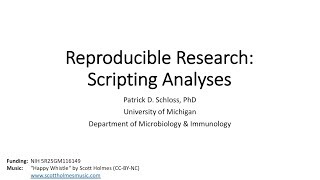 Scripting data analyses