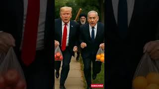 Caught! Trump & Netanyahu’s Fruit Theft Gone Wrong 🍉😱 AI Funny Shorts #funnyshorts #shorts #funny