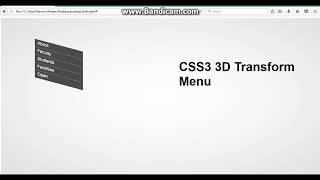 CSS3   3d  Transform  Menu