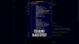 😄😄 Amazing Pure CSS Glass Effect / Blur Effect Project! #shorts #html #css #programming #coding