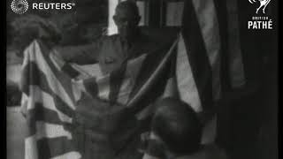 USA / DEFENCE: World War 2: US President Roosevelt refuses to touch Japanese flag (1942)