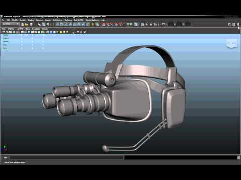 Maya nurbs modeling. nightVisionGoggles
