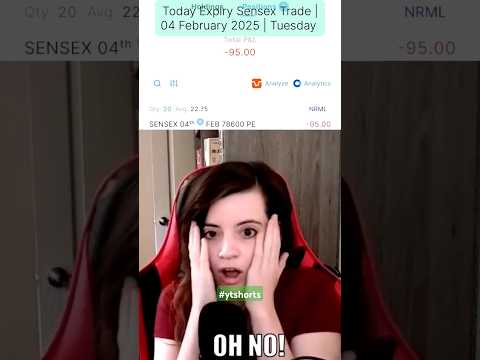 Sensex Expiry Trade Today! 🚀 04 Feb 25 | 15:07 #intradaytrading #sensex #shorts