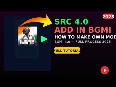 SRC 4.0 ADD IN BGMI  HOW TO MAKE OWN MODE APK BGMI 4.0 FULL PROCESS 2025