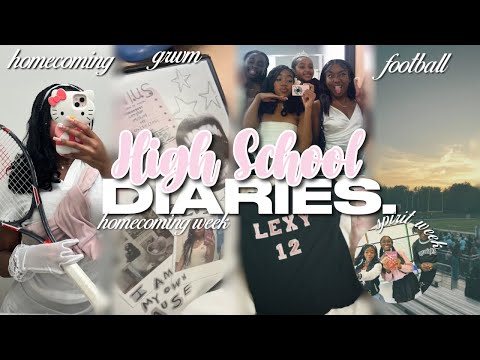 HIGHSCHOOL DIARIES 🎀 week in my life as a highschool student: hoco, grwm, football games, ootd!