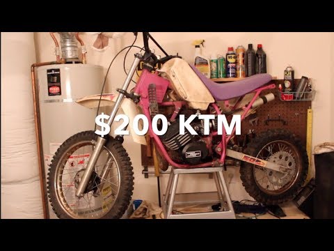 $200 KTM 50SX Part 1. will it start? Exhaust pipe Restoration