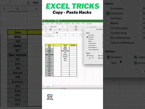 Excel Copy Paste trick - #smartexcel #automation #exceltips #exceltech #spreadsheet #exceltutorial