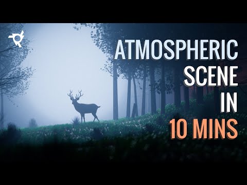 How to make an Atmospheric Scene under 10 mins! | Blender 2.8 Tutorial