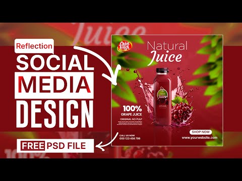 "Product Reflection Social Media Post Design  | Creative Social Media Post Design | GFX Academy