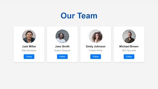 Responsive User Profile Cards with HTML and CSS | Web Design Tutorial