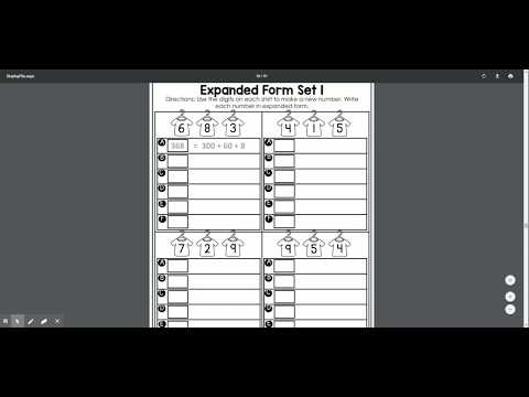 Expanded form set 1