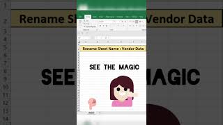 SHORTCUT FOR RENAME EXCEL SHEET #SHORT #EXCEL