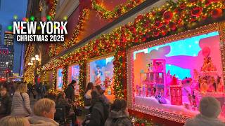 NYC Christmas Walk 2025 ✨ 4K NYC Macys Holiday Windows 2025 Preview & NYC Double Decker Carousel 