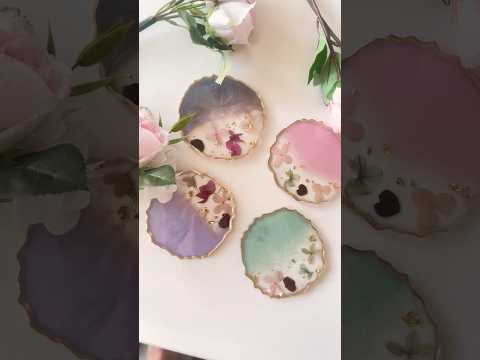 Prettiest pastel resin coasters set #resinart #resinartist #resincoaster #resinideas