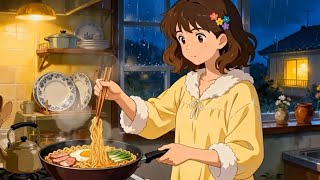 Midnight Ramen 🍜 | Cozy Anime Vibes trending 2026 ghibli viral 🌧️🌛 alone life 🌝