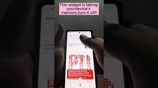 clear up the widget that consuming ram and phone's memory!#android #androidhack #smartphone #samsung
