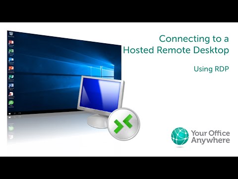 Using RDP to connect to a Hosted Desktop