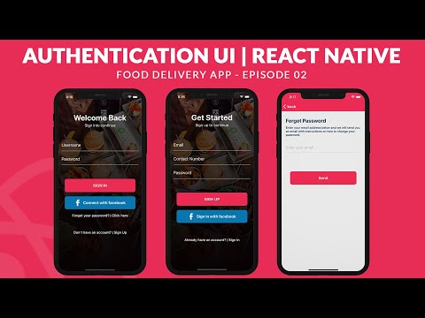 Auth UI (Sign In / Sign Up / Forgot Password) - React Native | Food Delivery App - Ep_02
