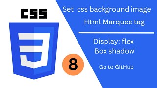 CSS Masterclass: Background Images, Marquee Tag, Flexbox, and Box Shadow | #css3 #html