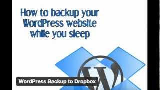 How to install and setup WordPress Backup to Dropbox