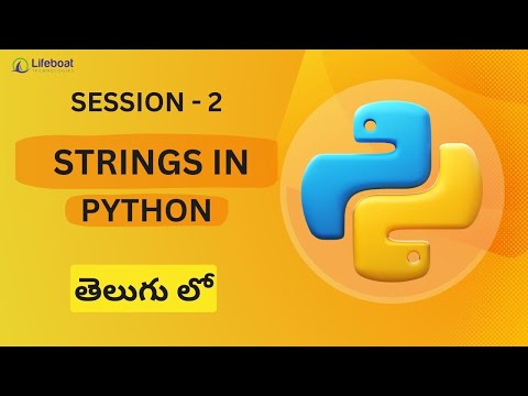 Strings in python - session 2#pythonforbeginners #pythonprogramming #stringsinpython #pythonintelugu