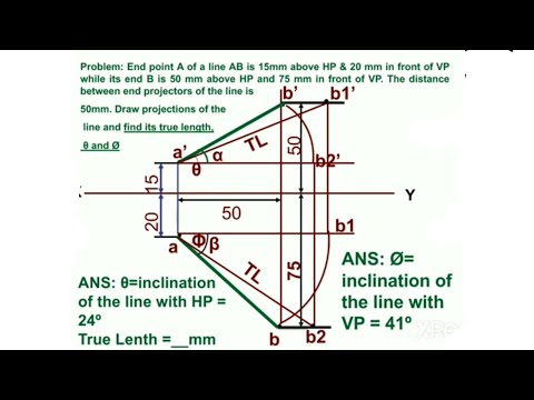 PROJECTION OF LINE | PROBLEM 3