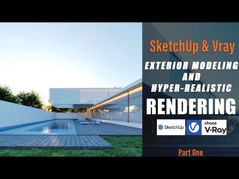 VILLA EXTERIOR TIME-LAPSE | 3D Modeling on SketchUp and Vray Rendering Part 1