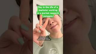 Day in the life of a marketer working in a market research company #marketing #marketresearch