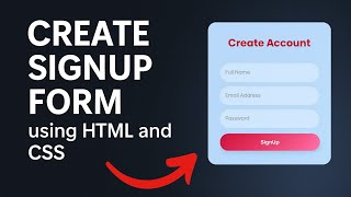 Create Account Form UI with HTML & CSS ✨ | Modern Web Design Tutorial 💻 #HTML #CSS #Frontend #UIUX