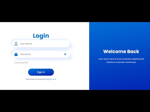 Create Login form using HTML & CSS