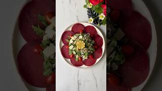 Bresaola salad plating idea✨#italianfood #antipasti #saladideas #easyrecipe #platingart #easyrecipe