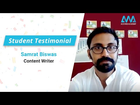 Latest feedback on Content Writing Training at Ace Web Academy