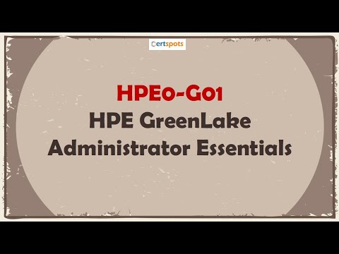 Top HPE0-G01 Sample Questions for HPE GreenLake Administrator Essentials Exam