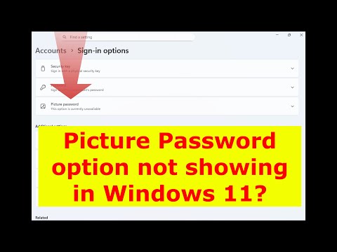 Fix: Picture Password Not Showing in Windows 11