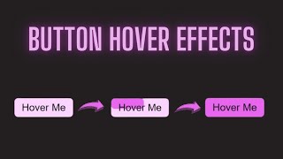 Stunning Buttons with Unique Hover Effects | HTML & CSS Tutorial