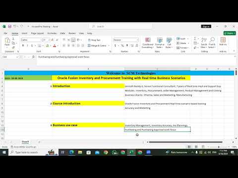 Oracle Inventory & Procurement real time business scenario training.
