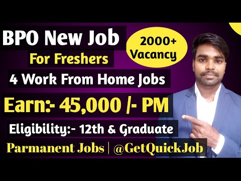Work From Home Best jobs for students 2024, BPO Jobs for fresher | No interview job opportunities.