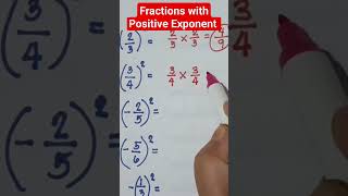 Simplifying Fraction with Positive Exponent #mathreels #mathreview #basicmath