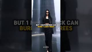 Only one matchstick 🔥 #lifelessons #mindsetmatters #lifegoals #positivevibe #moral #postivethoughts