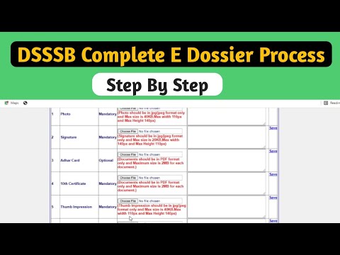 DSSSB Complete E dossier Process Step By Step 2021 How to fill DSSSB E Dossier Documents List