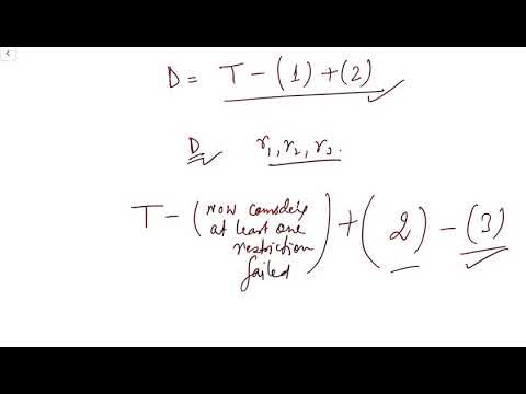 Inclusion Exclusion Principle , De-arrangements- JEE Advance