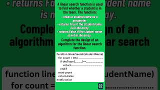 Linear Search Algorithm #linearsearch #gcse #computerscience #exam #revision #algorithms
