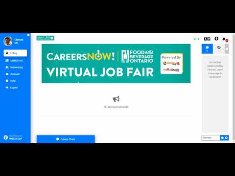 Ontario Jobs | CareersNOW! Virtual Job Fair Interface