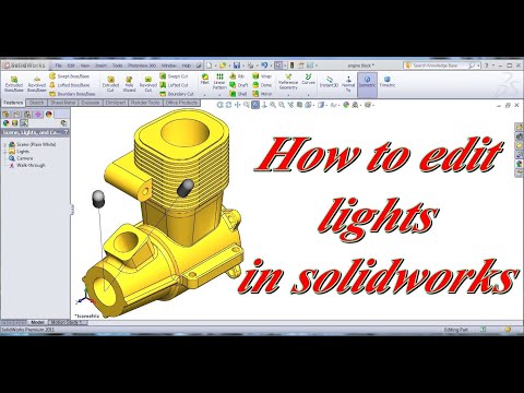 How to edit lights in solidworks/how to modify light in solidworks.