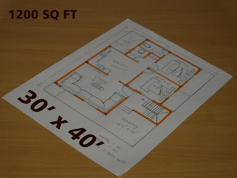 30'x40' HOUSE PLAN  || 30 x 40 घर का नक्शा || 1200 SQ FT.