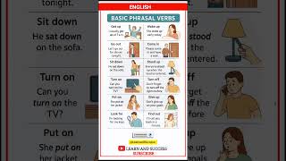 10 Basic Phrasal Verbs in English with Examples | Learn English Fast | Learn and Success